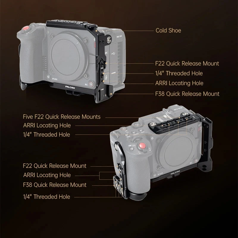 فالكام كاميرا F22 & F38 Quick Release Cage Canon C50 C00B5B02
