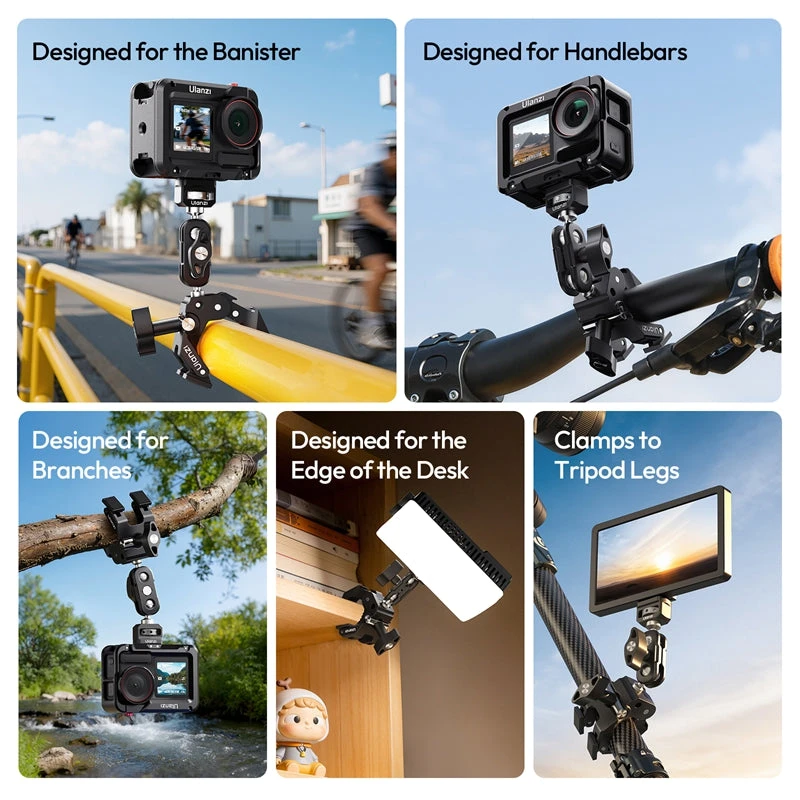 أولانزي كاميرا CO78 Super Clamp Magic Arm Dual Ball Head Kit C084