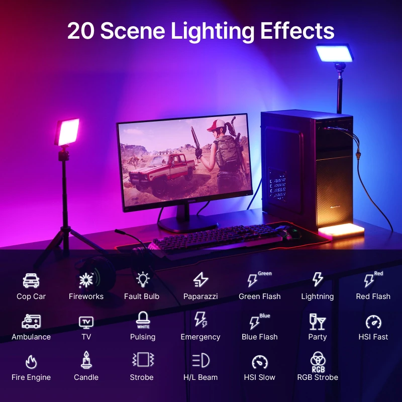 أولانزي كاميرا LT002 7" RGB LED Video Light B01002
