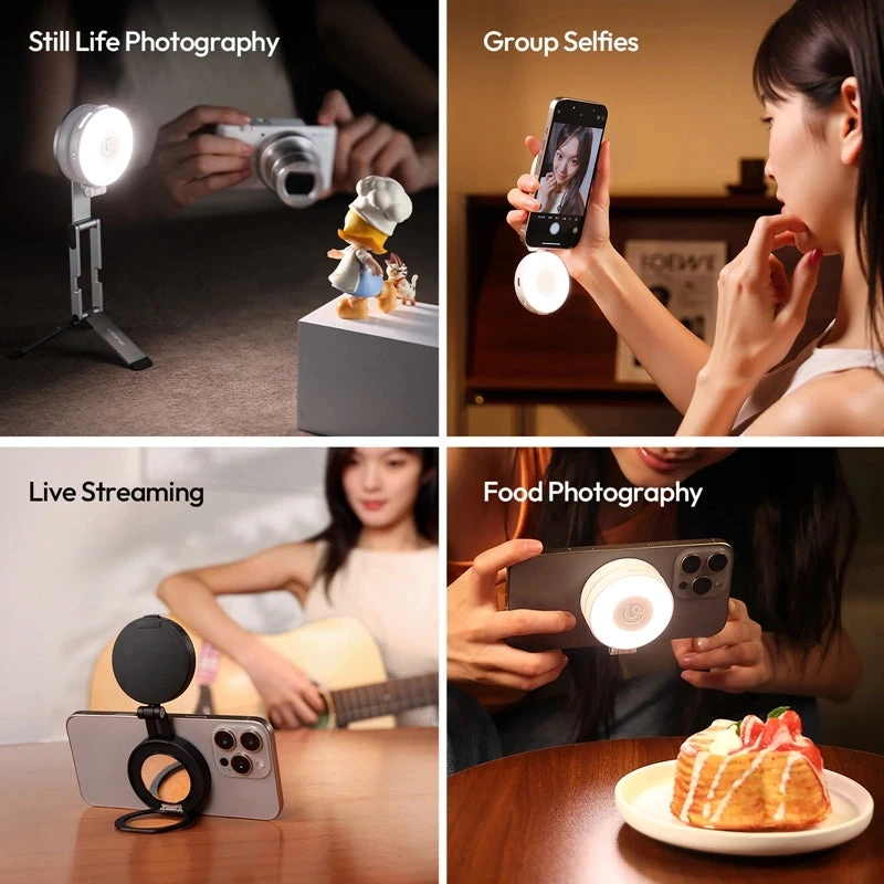 أولانزي كاميرا Magsafe Tripod & Selfie Ring Light Gift