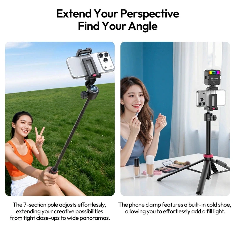 أولانزي كاميرا MT 44B 2 in 1 Selfie Stick Quadpod S056