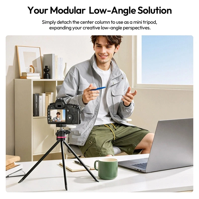 أولانزي كاميرا TZ01 Versatile 2 in 1 Carbon Fiber Tripod
