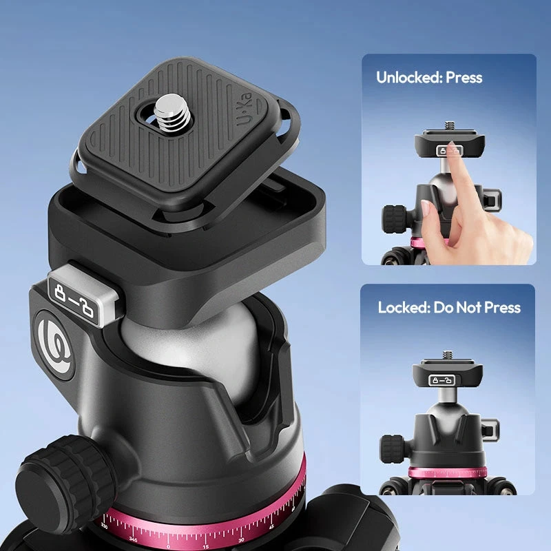 أولانزي كاميرا TZ01 Versatile 2 in 1 Carbon Fiber Tripod