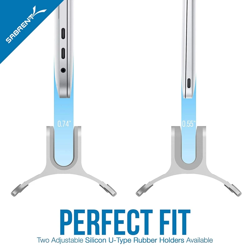 سابرنت حاسب محمول Aluminum Vertical Laptop Stand MacBook Holder