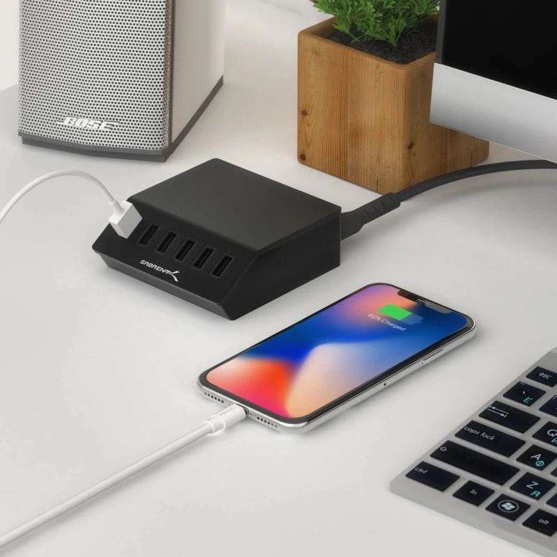سابرنت شاحن 60 Watt 6 Port USB Rapid