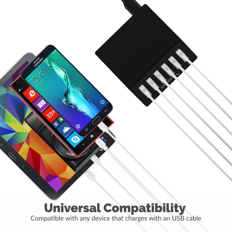 سابرنت شاحن 60 Watt 6 Port USB Rapid