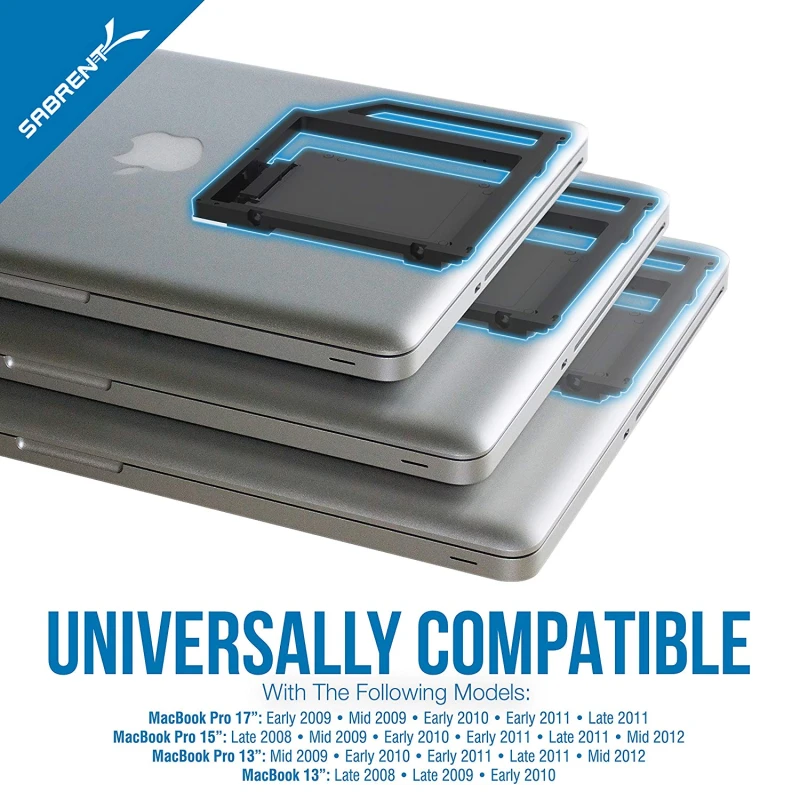 Data Doubler Optical Bay to Hard Drive/SSD Caddy Tray Adapter