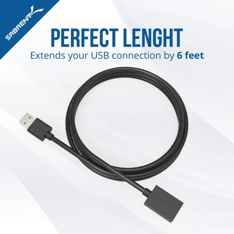 سابرنت كابل 22AWG USB 2.0 Extension A Male to A Female