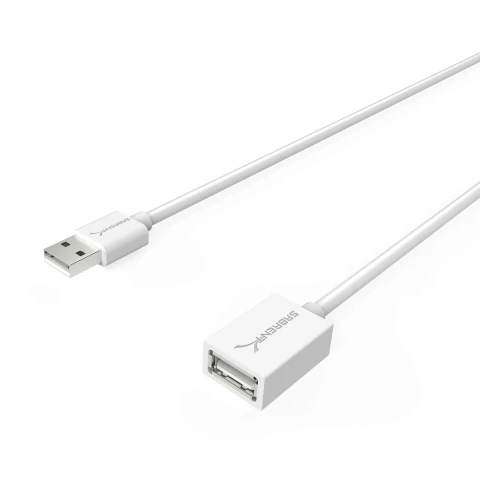 سابرنت كابل 22AWG USB 2.0 Extension A Male to A Female [White] 6 Feet