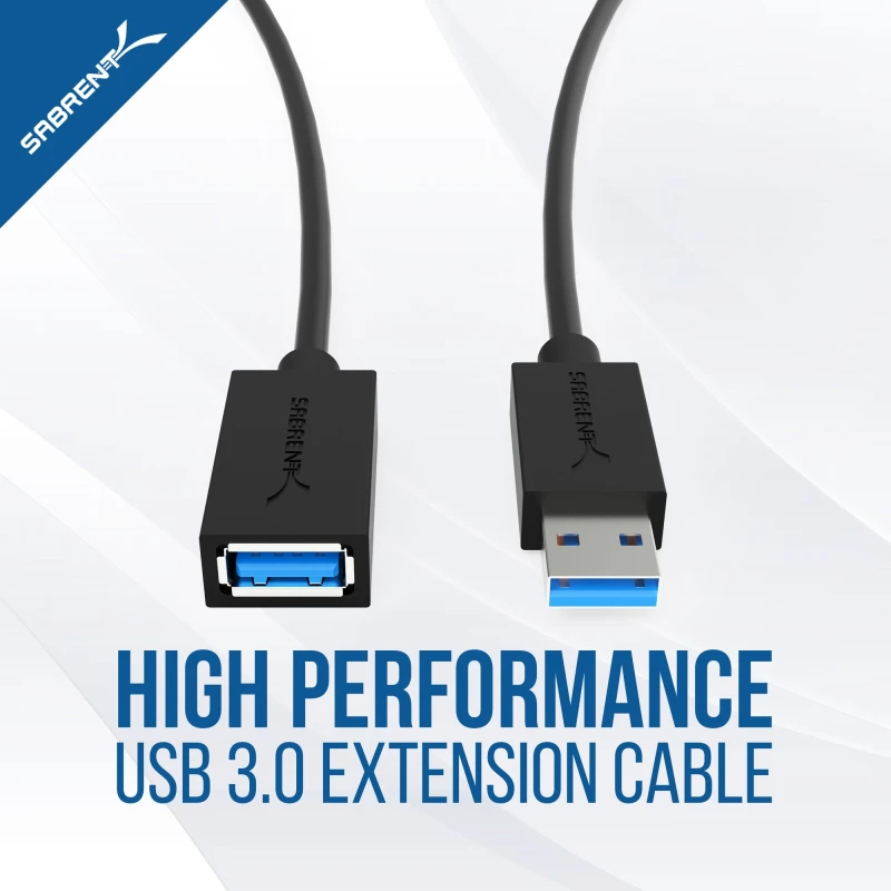 سابرنت كابل 22AWG USB 3.0 Extension A Male to A Female [Black] 10 Feet
