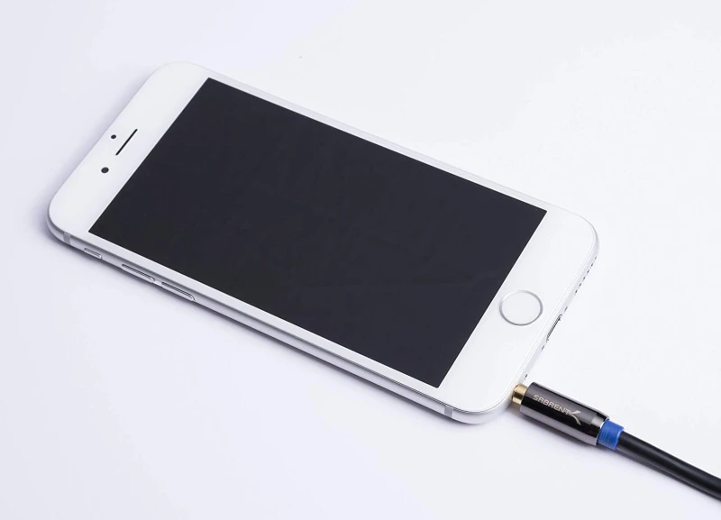 سابرنت كابل ٣.٥ مم Gold Plated Premium Auxiliary Male To Male AUX 26 Feet