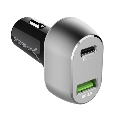 سابرنت شاحن سيارة 2 Port USB Quick Charge 3.0 PD Car