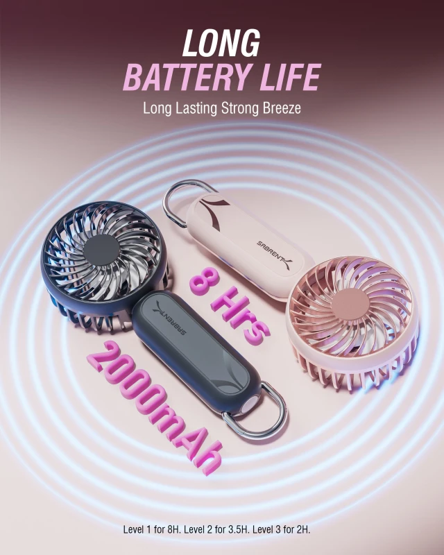 سابرنت تبريد ChillyPop Mini Portable Fan Hanger