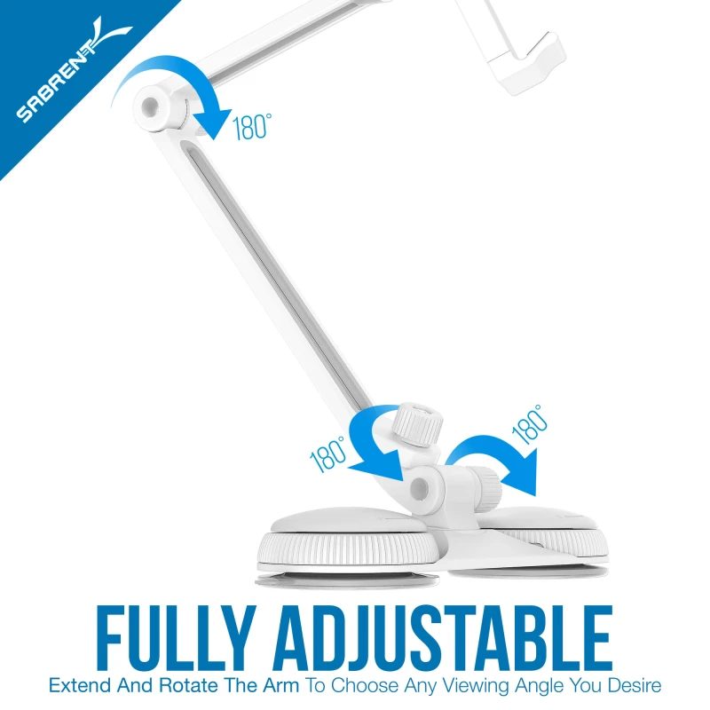 سابرنت مكوّن حاسب Adjustable Stand Suction Cups Holder iPad Tablets up to 8"