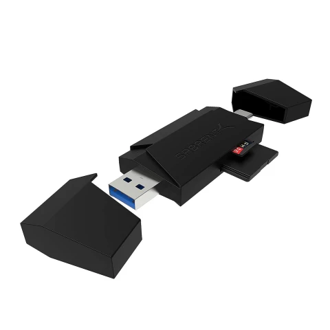 سابرنت قرص تخزين 2 Slot Type C OTG USB 3.0 Flash Memory Card Reader