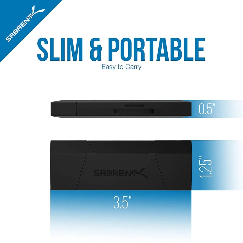 سابرنت قرص تخزين 2 Slot Type C OTG USB 3.0 Flash Memory Card Reader