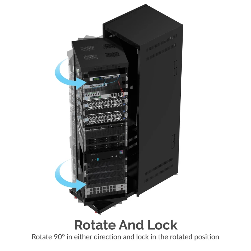 سابرنت مكوّن حاسب 42U IT 27 Inch Black Server Cabinet Locking Door Pull Out Drawer