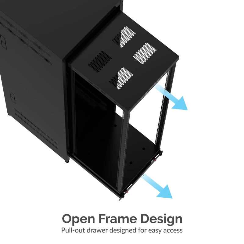 سابرنت مكوّن حاسب 42U IT 27 Inch Black Server Cabinet Locking Door Pull Out Drawer