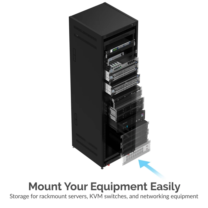 سابرنت مكوّن حاسب 42U IT 27 Inch Black Server Cabinet Locking Door Pull Out Drawer
