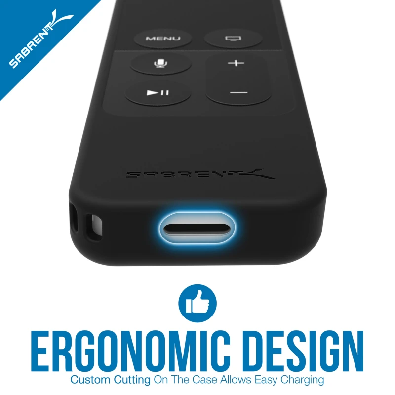 Apple TV Remote Shockproof Case with Magnetic Mount Holder Black