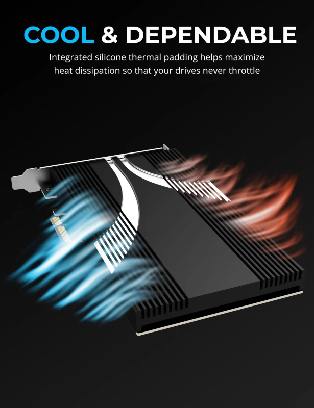 سابرنت قرص تخزين 4 Drive M.2 NVMe SSD to PCIe 3.0 x4 Card