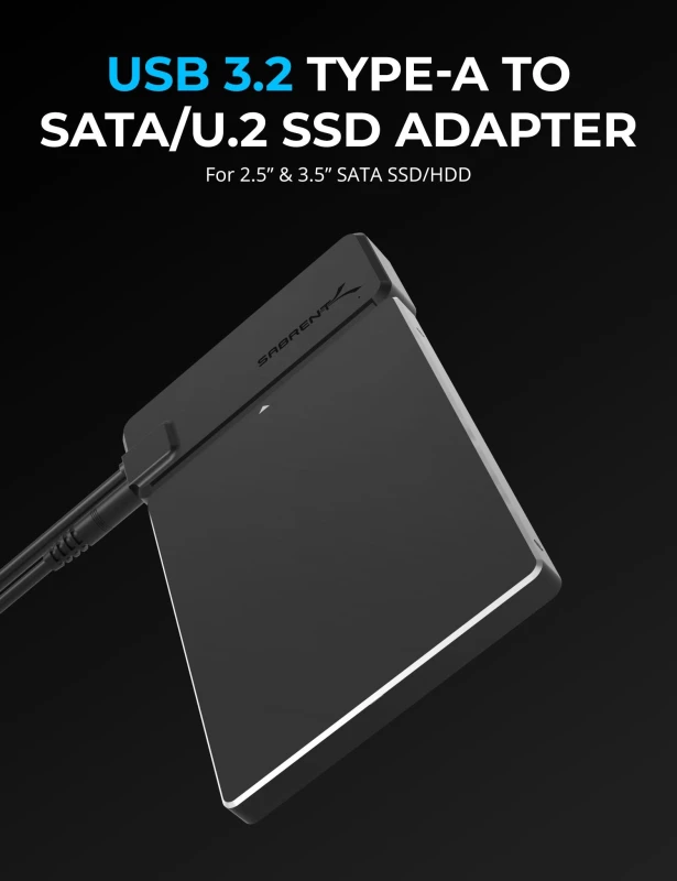 سابرنت قرص تخزين 10Gbps USB 3.2 Type A to SATA/U.2 SSD