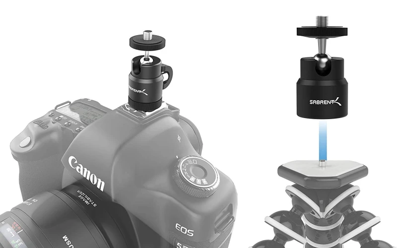 سابرنت مكوّن حاسب Flexible Ball Head Bundle standard Tripod mount gray