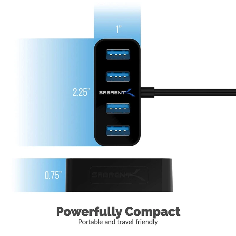 4-Port USB-C to USB 3.0 Mini Portable Hub