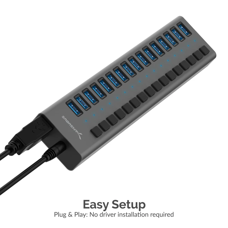 سابرنت شاحن 16 Port USB 3.0 Hub