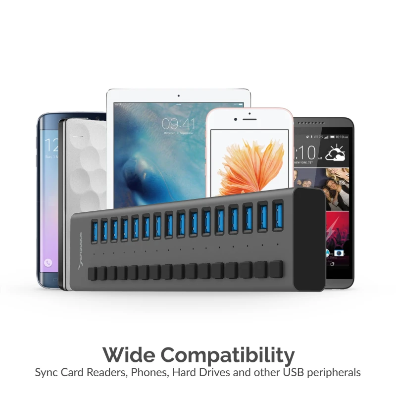 سابرنت شاحن 16 Port USB 3.0 Hub