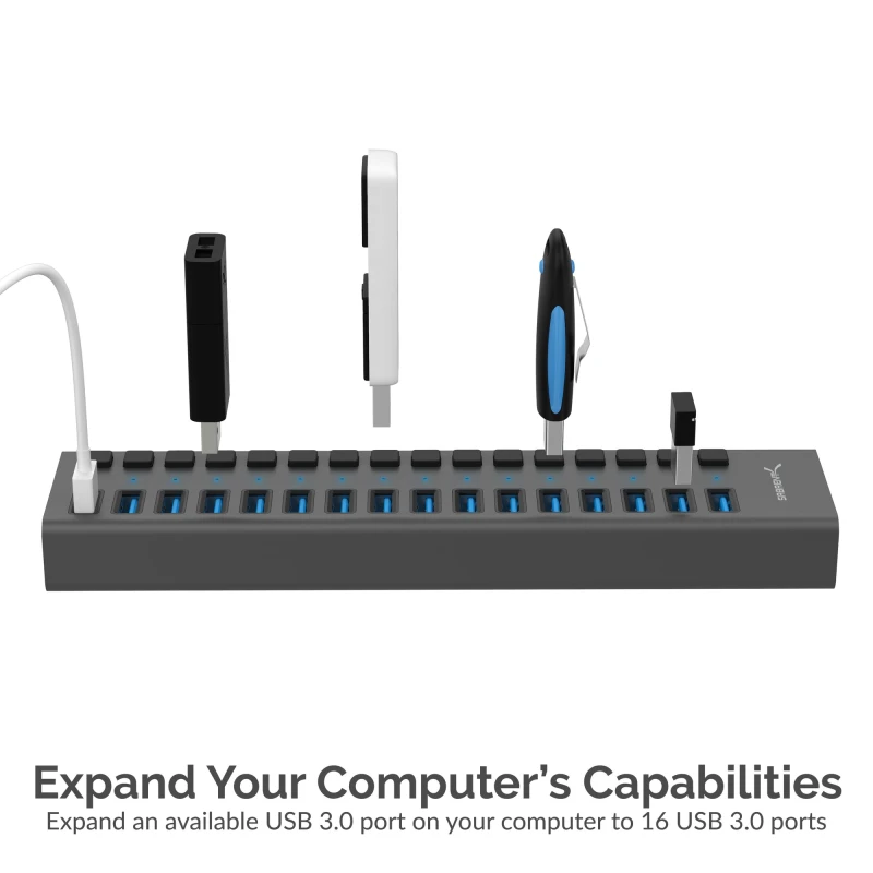 سابرنت شاحن 16 Port USB 3.0 Hub