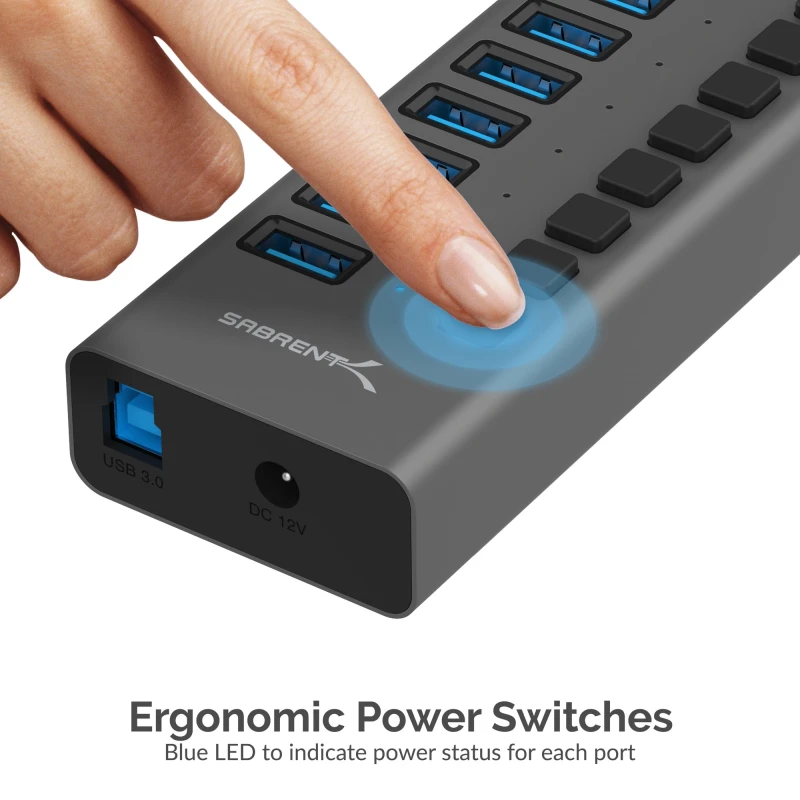 سابرنت شاحن 16 Port USB 3.0 Hub