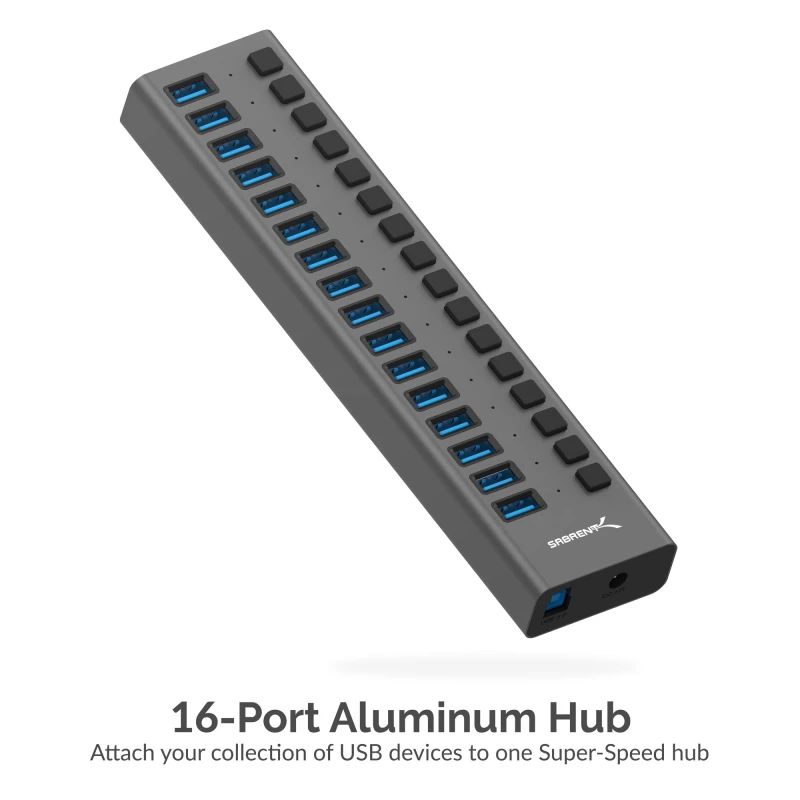 سابرنت شاحن 16 Port USB 3.0 Hub