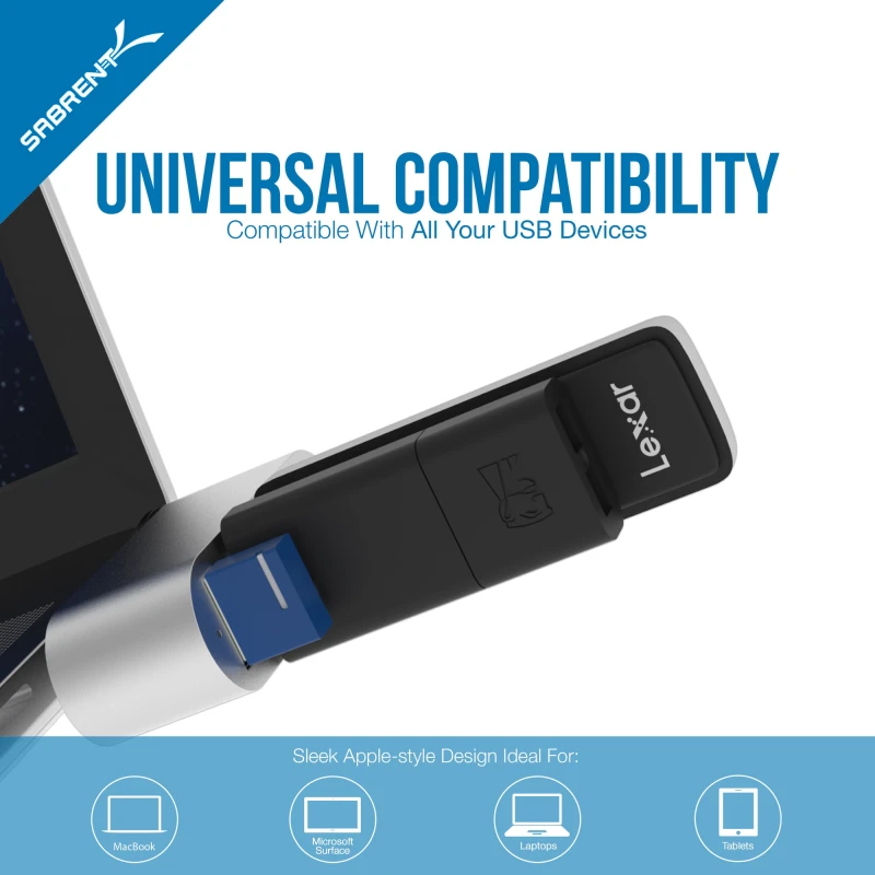 3-Port Mini USB 3.0 Rotating Hub