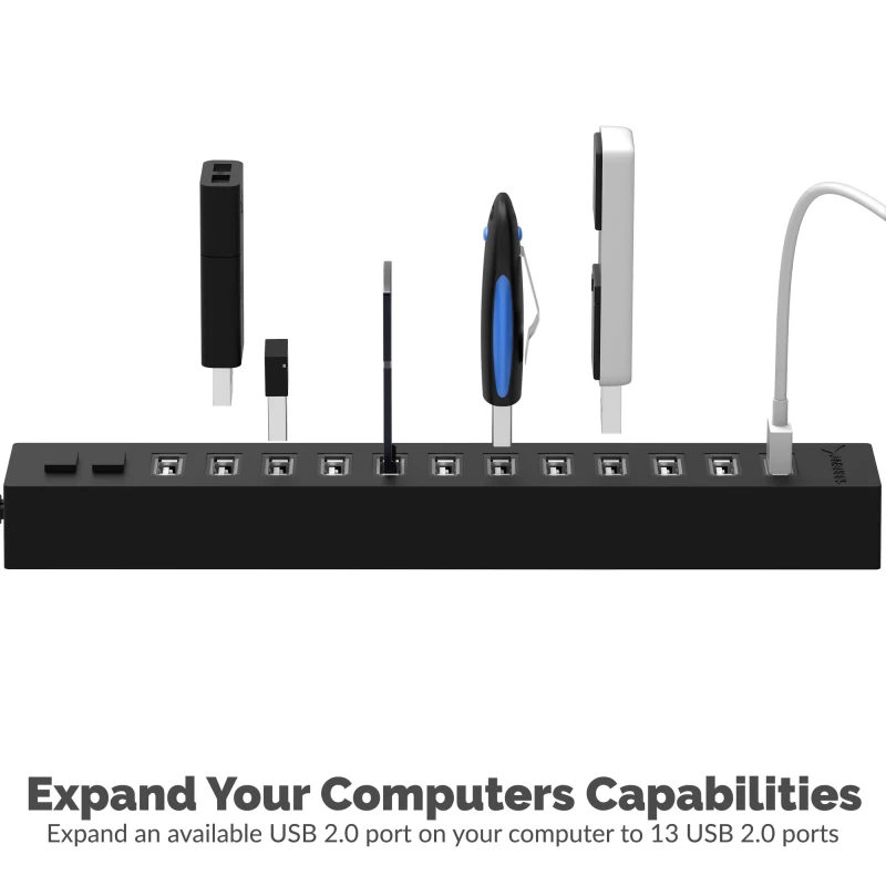 سابرنت مكوّن حاسب 13 Port USB 2.0 Hub