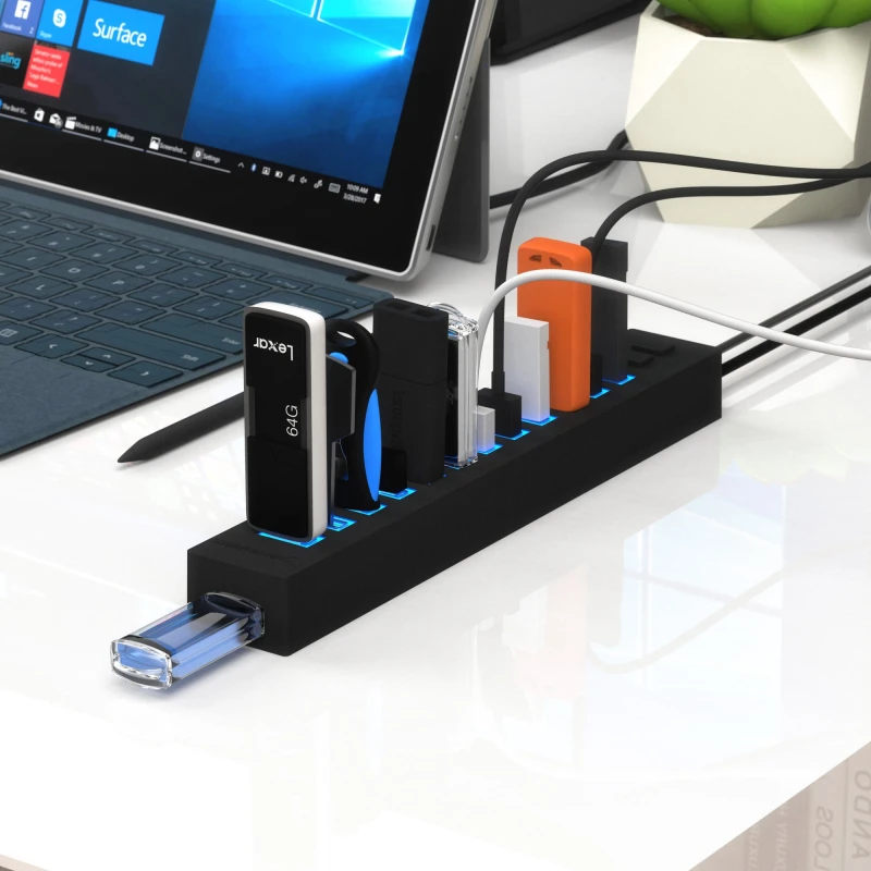 سابرنت مكوّن حاسب 13 Port USB 2.0 Hub