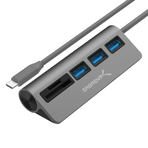 سابرنت مكوّن حاسب 3 Port USB 3.0 Hub SD/Micro SD Card Reader