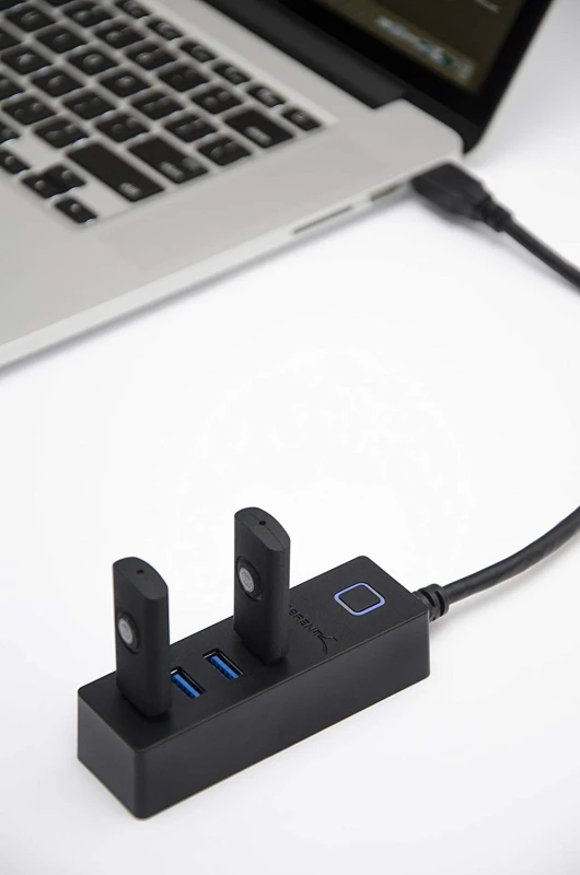 4 Port Portable USB 3.0 Hub with Power Switch