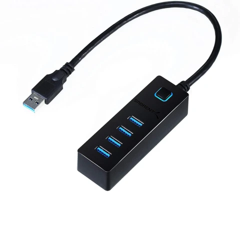 سابرنت مكوّن حاسب 4 Port Portable USB 3.0 Hub Power Switch