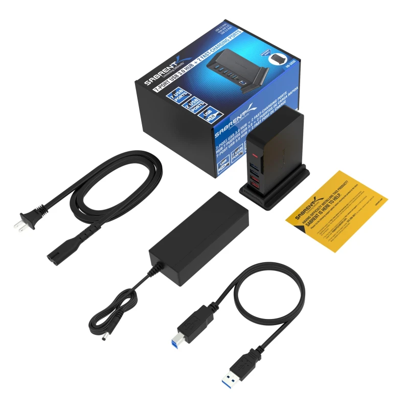 سابرنت مكوّن حاسب 7 Port USB 3.0 HUB + 2 Ports