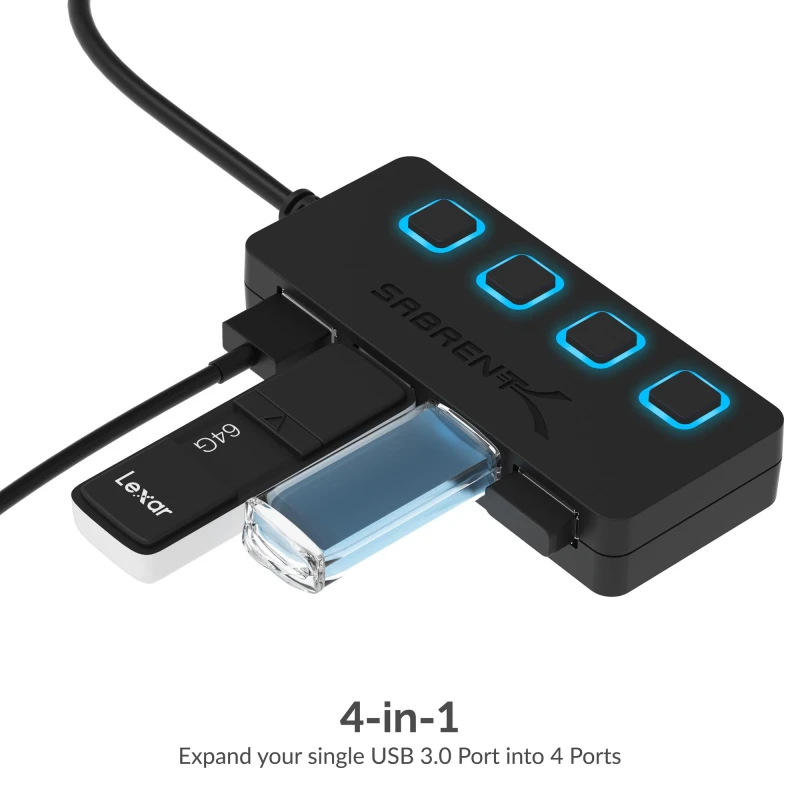 سابرنت مكوّن حاسب 4 Port USB 3.0 Hub