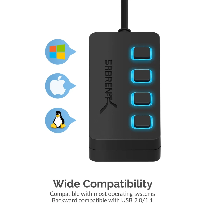 سابرنت مكوّن حاسب 4 Port USB 3.0 Hub