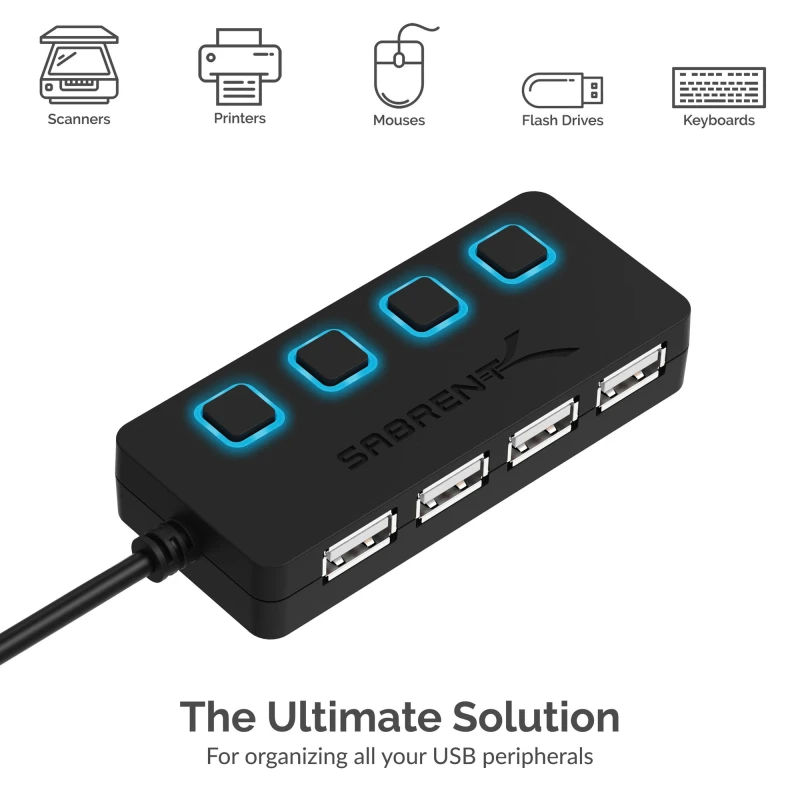 سابرنت مكوّن حاسب 4 Port USB 2.0 Hub