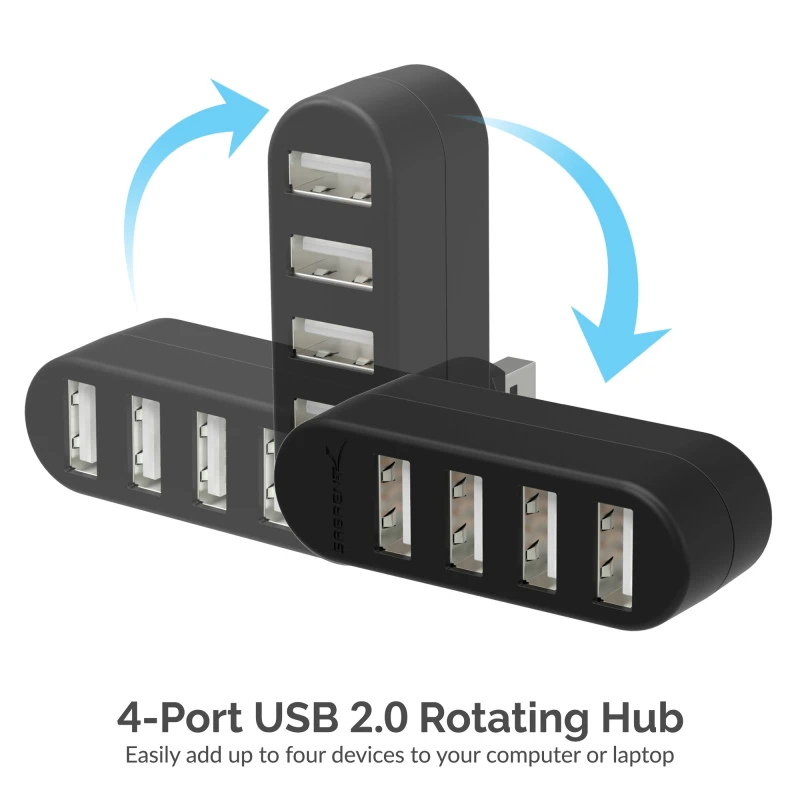 سابرنت مكوّن حاسب 4 Port Mini USB 2.0 Rotating Hub