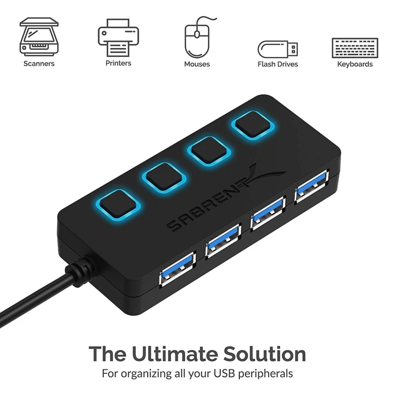 سابرنت مكوّن حاسب 4 Port USB 3.0 Hub