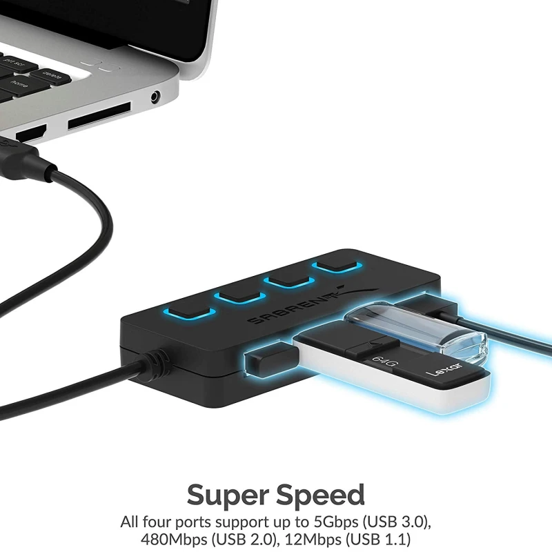 سابرنت مكوّن حاسب 4 Port USB 3.0 Hub