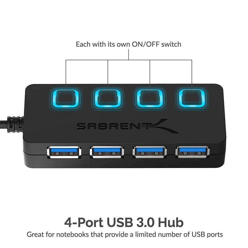 سابرنت مكوّن حاسب 4 Port USB 3.0 Hub