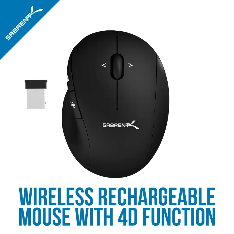 سابرنت فأرة Ergonomic 2.4GHz Wireless Rechargeable Mouse