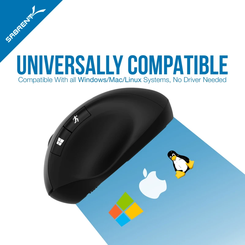 سابرنت فأرة Ergonomic 2.4GHz Wireless Rechargeable Mouse