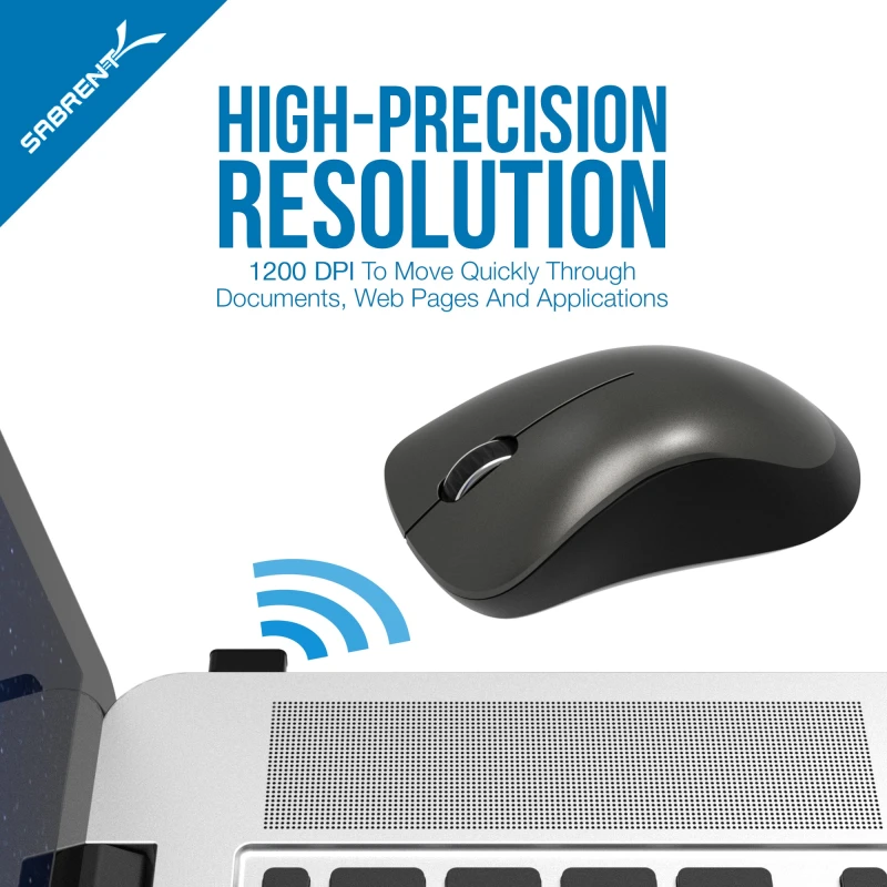 سابرنت فأرة 3 Button 2.4GHz Wireless Mouse Nano Receiver